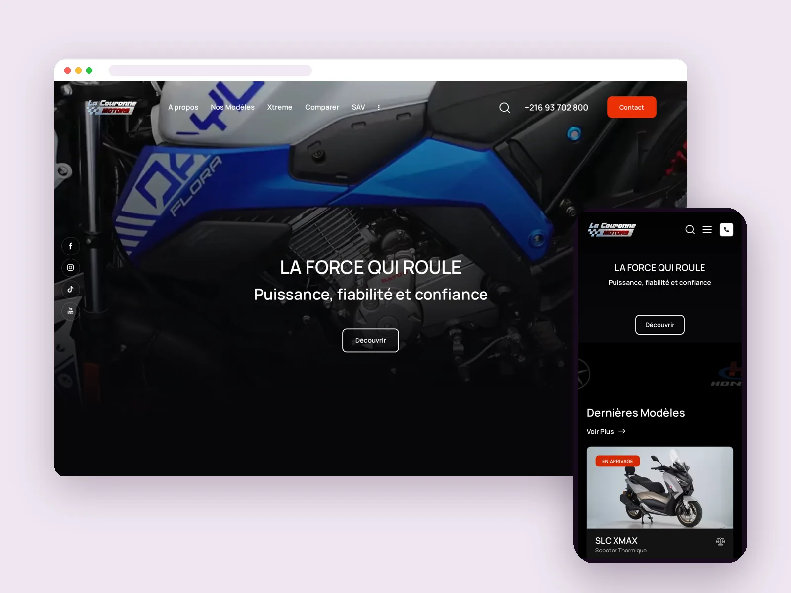 Un catalogue de motos et scooters avec comparateur de modèles