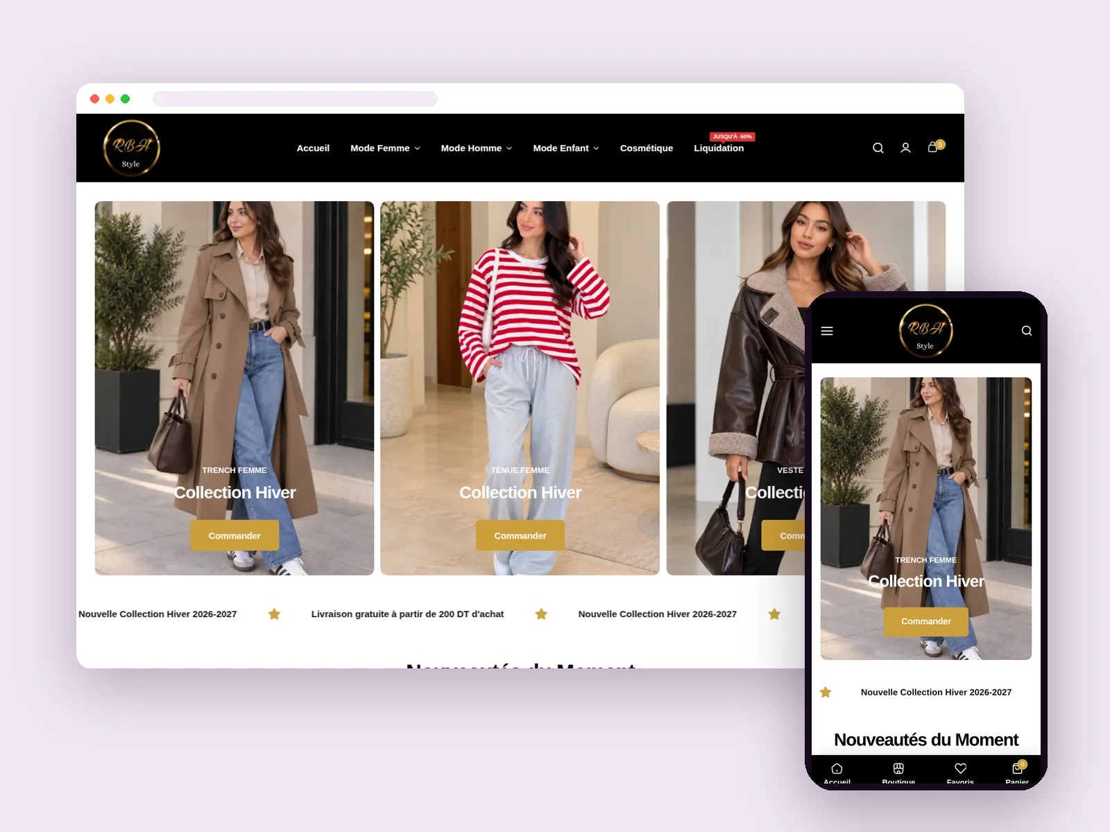 Mode femme, homme et enfant réunie dans une seule boutique